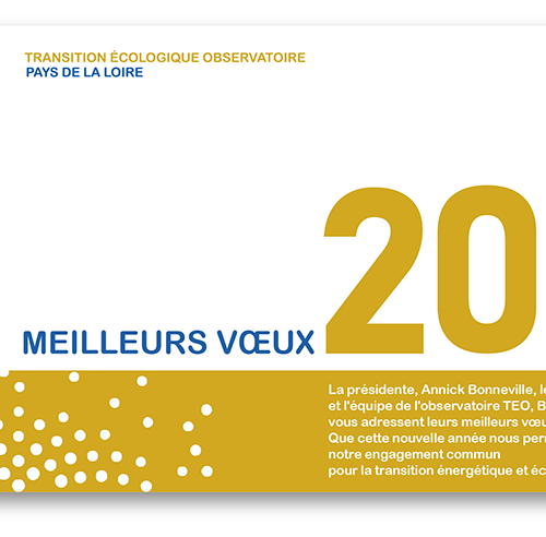 La présidente, Annick Bonneville, le conseil d'administration et l'équipe de TEO, Baptiste Decorps et Angelina Launay, vous adressent leurs meilleurs voeux pour 2021. Que cette nouvelle année nous permette de poursuivre notre engagement commun pour la transition énergétique et écologique de notre territoire